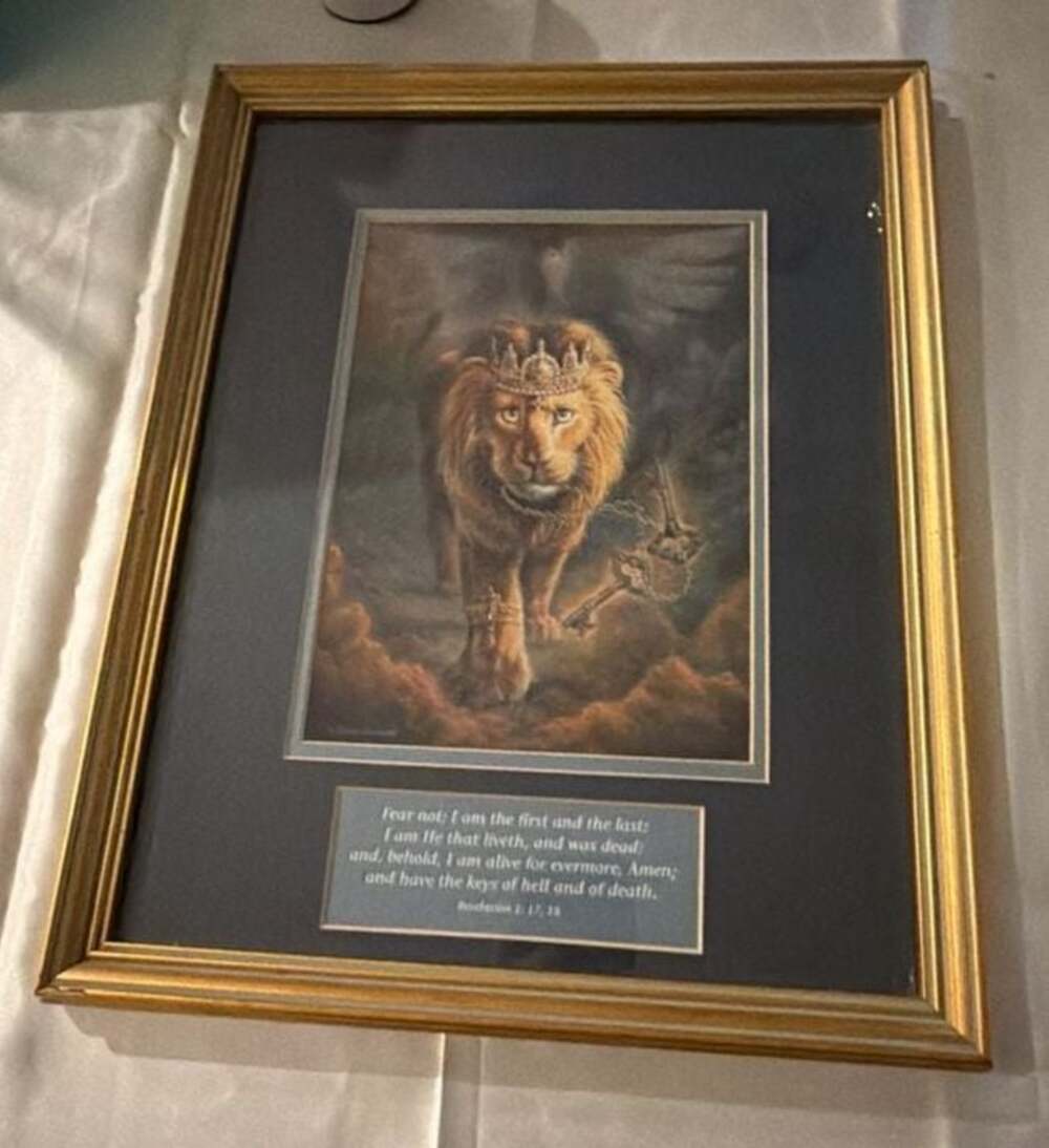 Dicksons Revelation 1:17, 18 Christian Lion Framing Art Print Gold Frame